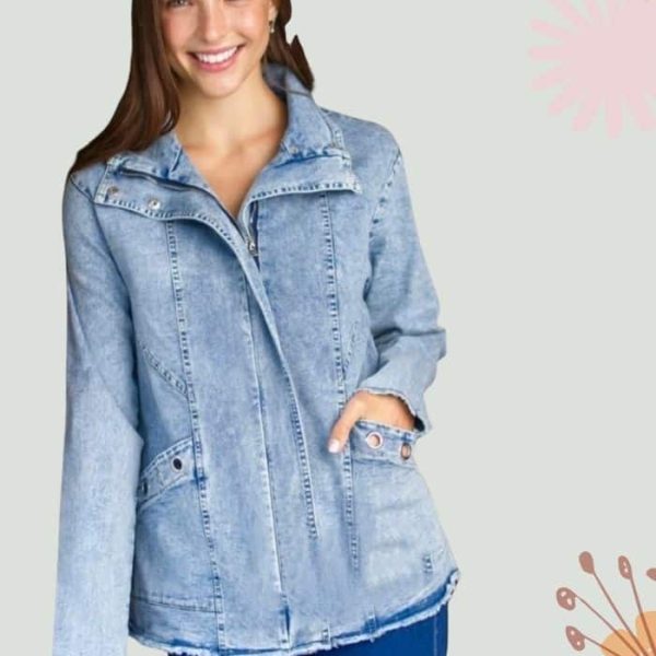 Chaqueta Mezclilla ojales