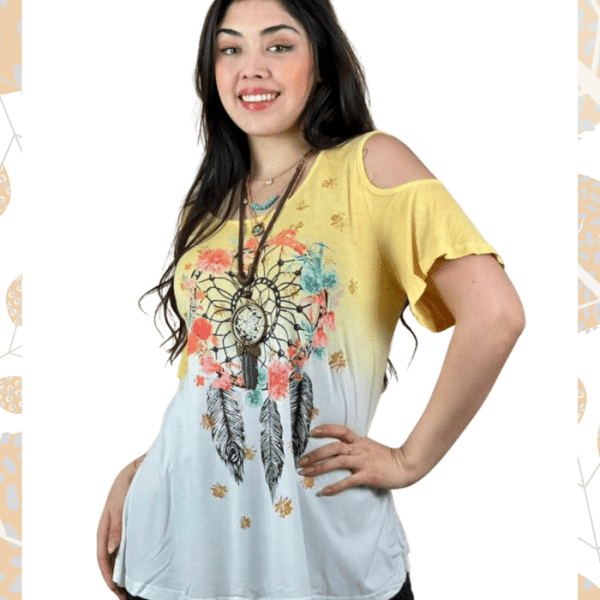 Polera Algodón Diseño Mandala