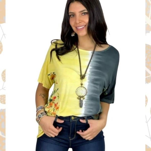 Polera Bicolor Boho