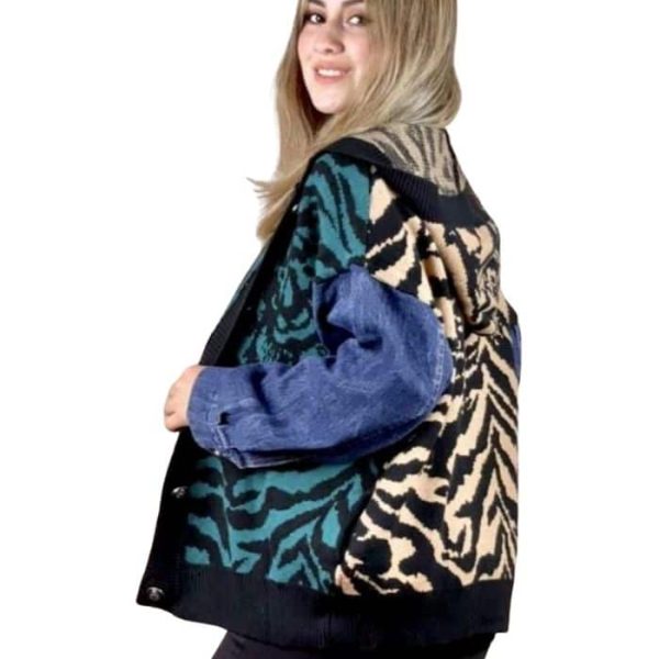 Chaqueta colores mangas mezclilla