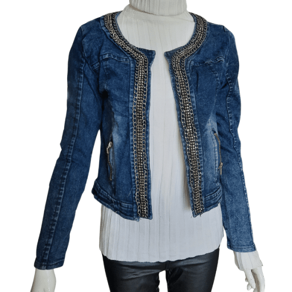 Chaqueta Mezclilla con Brillo
