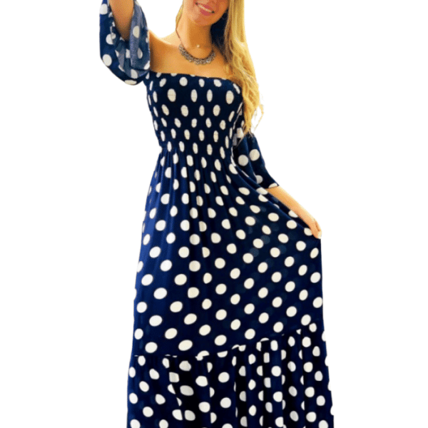 Vestido Lunares Azul