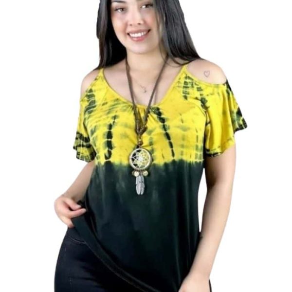 Polera Bicolor Sin Hombros