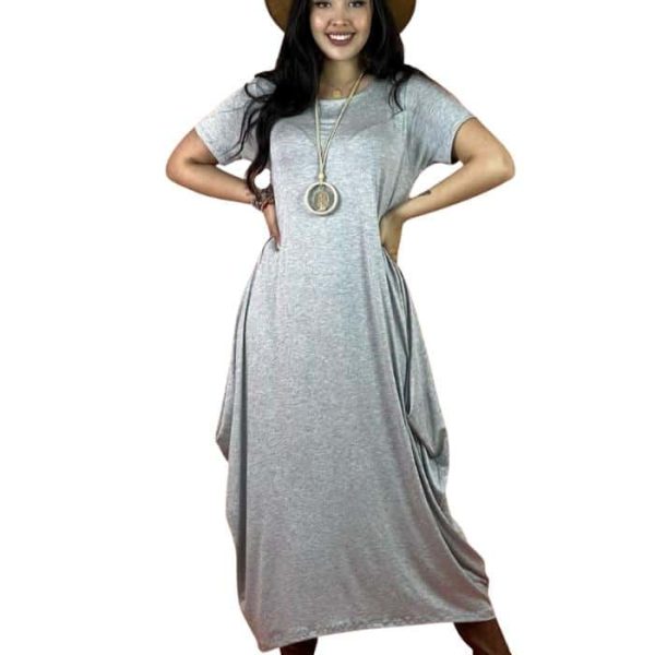 Vestido Abombado Gris